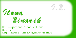 ilona minarik business card
